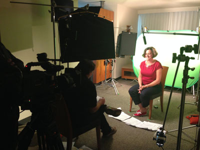 Jennifer Hull Dorsey, Ph.D. being interviewed for the American Heroes Channel miniseries 