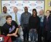 (Left to Right) Student Ronnie Pinkerton; WVCR Station Manager Darrin Kibbey; Siena Professor Dr. Doug Lonnstrom, Alumni Layvon Washington; student Keyanna Dunn; HEOP Associate Director Cynda Brousseau, and  HEOP Counselor Melinda Civic