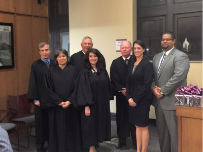 Mara Afzali (second from right) with members of the judging panel