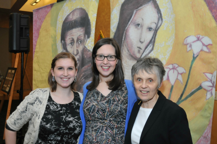 Tessa Biskup '16, Kerry Weber and Sr. Susan Dunn