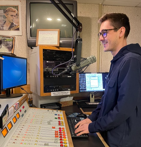 David Smith at his radio setup