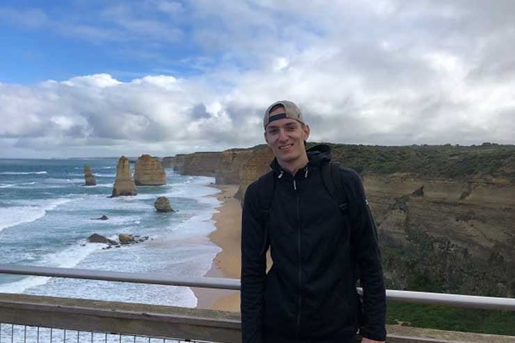  Kyle Loughlin ‘20 who studied abroad in Melbourne, Australia his junior year